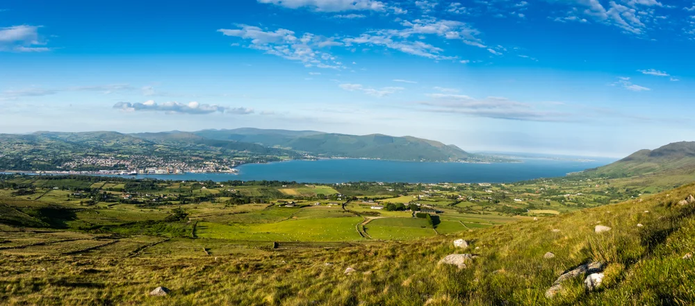 A view over the Cooley Peninsula out to sea that is near Smarmore Castle which serves people living in locations all across Ireland.