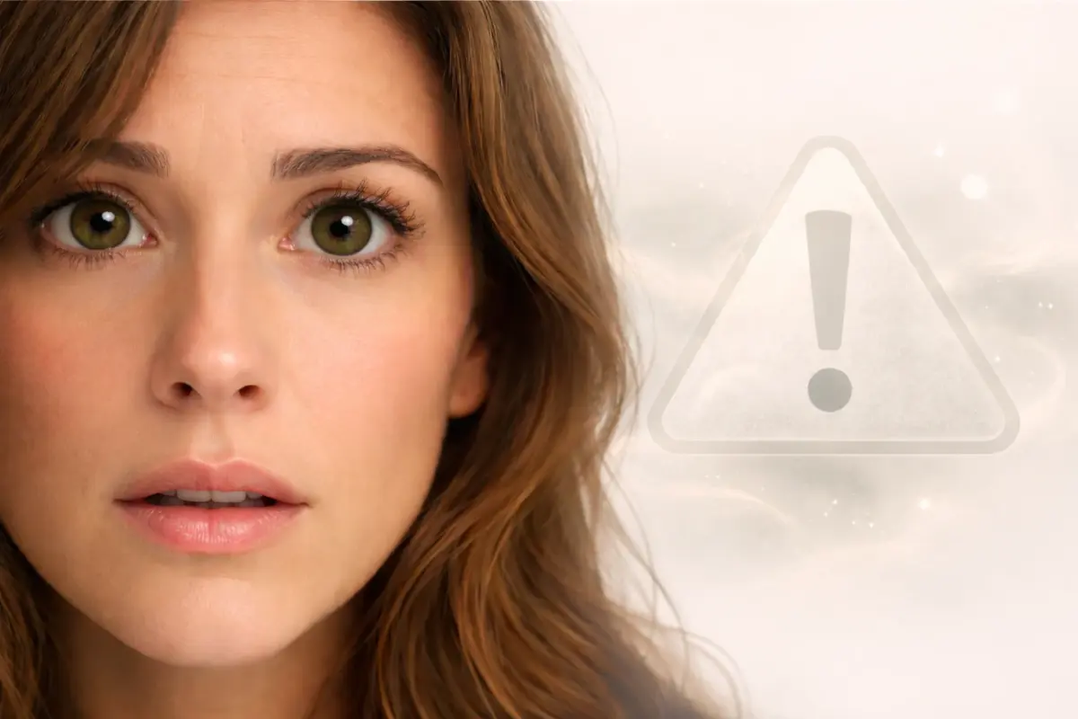 woman looking alarmed over a cocaine overdose